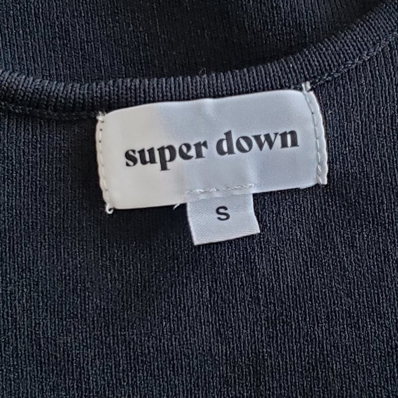 NWOT SUPER DOWN LISA BLACK BODYSUIT - Picture 4 of 6